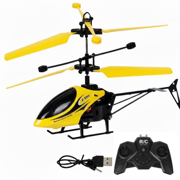 Mini Remote Control Helicopter for Indoor Flying – 2-Channel RC Toy for Kids