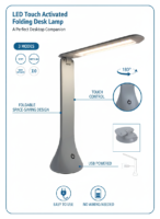 LED Folding Desk Lamp – Touch Activated USB Powered Portable Light