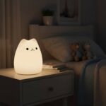 Color Changing Cat Lamp Night Light – Soft Mushy Silicone Mood Light
