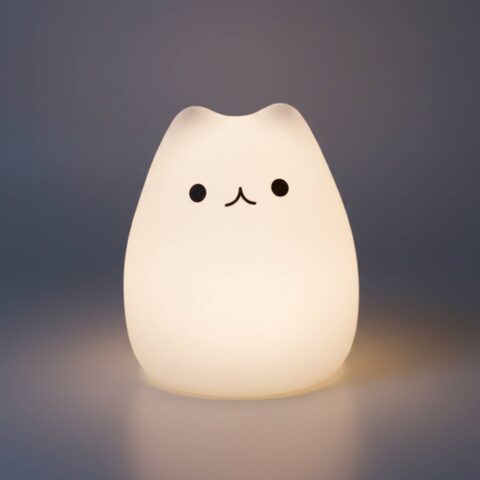 Color Changing Cat Lamp Night Light – Soft Mushy Silicone Mood Light