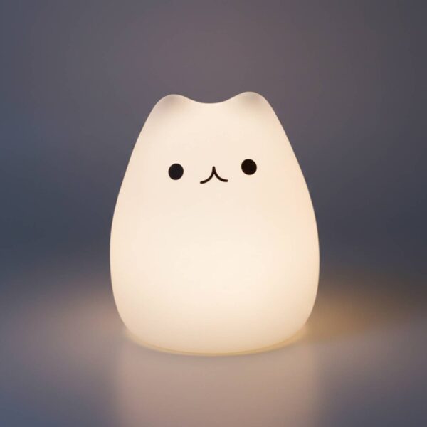 Color Changing Cat Lamp Night Light – Soft Mushy Silicone Mood Light