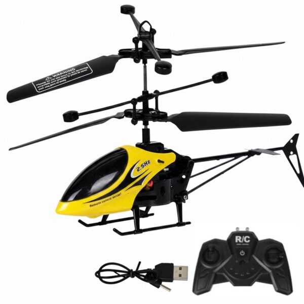 Mini Remote Control Helicopter for Indoor Flying – 2-Channel RC Toy for Kids